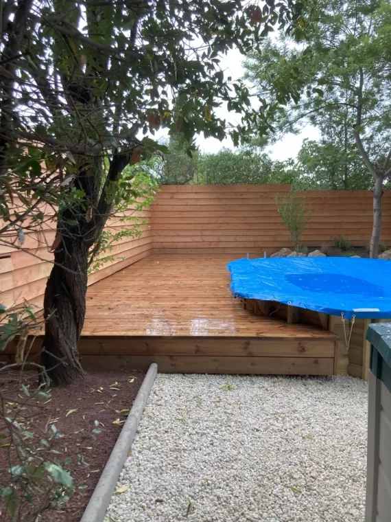 Terrasse en bois , Clermont-l'Hérault, ABJ ENVIRONNEMENT