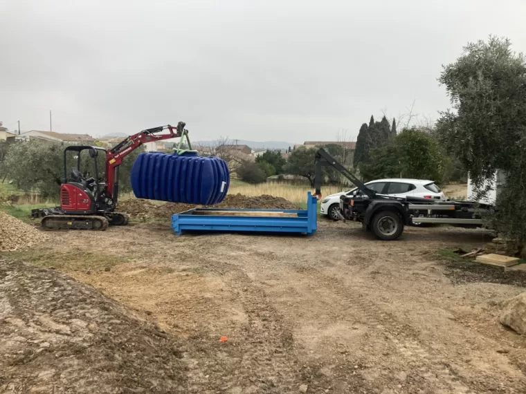 Récupération d'eau de pluie + distribution à St jean de la Blaquière, Clermont-l'Hérault, ABJ ENVIRONNEMENT