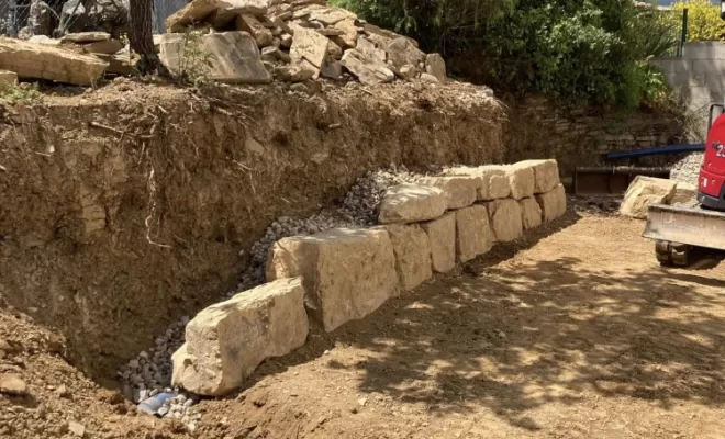 CRÉATION D'UN MUR DE SOUTÈNEMENT EN PIERRES À CLERMONT-L'HÉRAULT, Clermont-l'Hérault, ABJ ENVIRONNEMENT