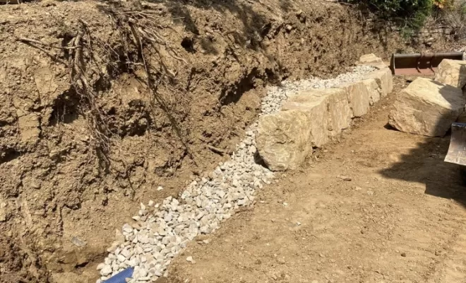 CRÉATION D'UN MUR DE SOUTÈNEMENT EN PIERRES À CLERMONT-L'HÉRAULT, Clermont-l'Hérault, ABJ ENVIRONNEMENT