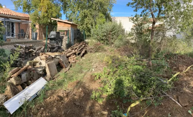 Nettoyage d'un jardin en friche à Saint Jean de la Blaquière, Clermont-l'Hérault, ABJ ENVIRONNEMENT