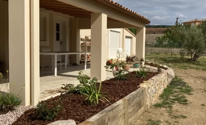 Aménagement complet contour de maison à St Jean de la Blaquière, Clermont-l'Hérault, ABJ ENVIRONNEMENT