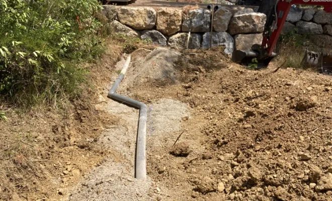 Création d'une plateforme stabilisé pour la pose d'une piscine hors sol à Clermont l'Hérault, Clermont-l'Hérault, ABJ ENVIRONNEMENT